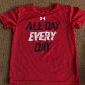 Bundle of under armour dry fit tees boys size 6